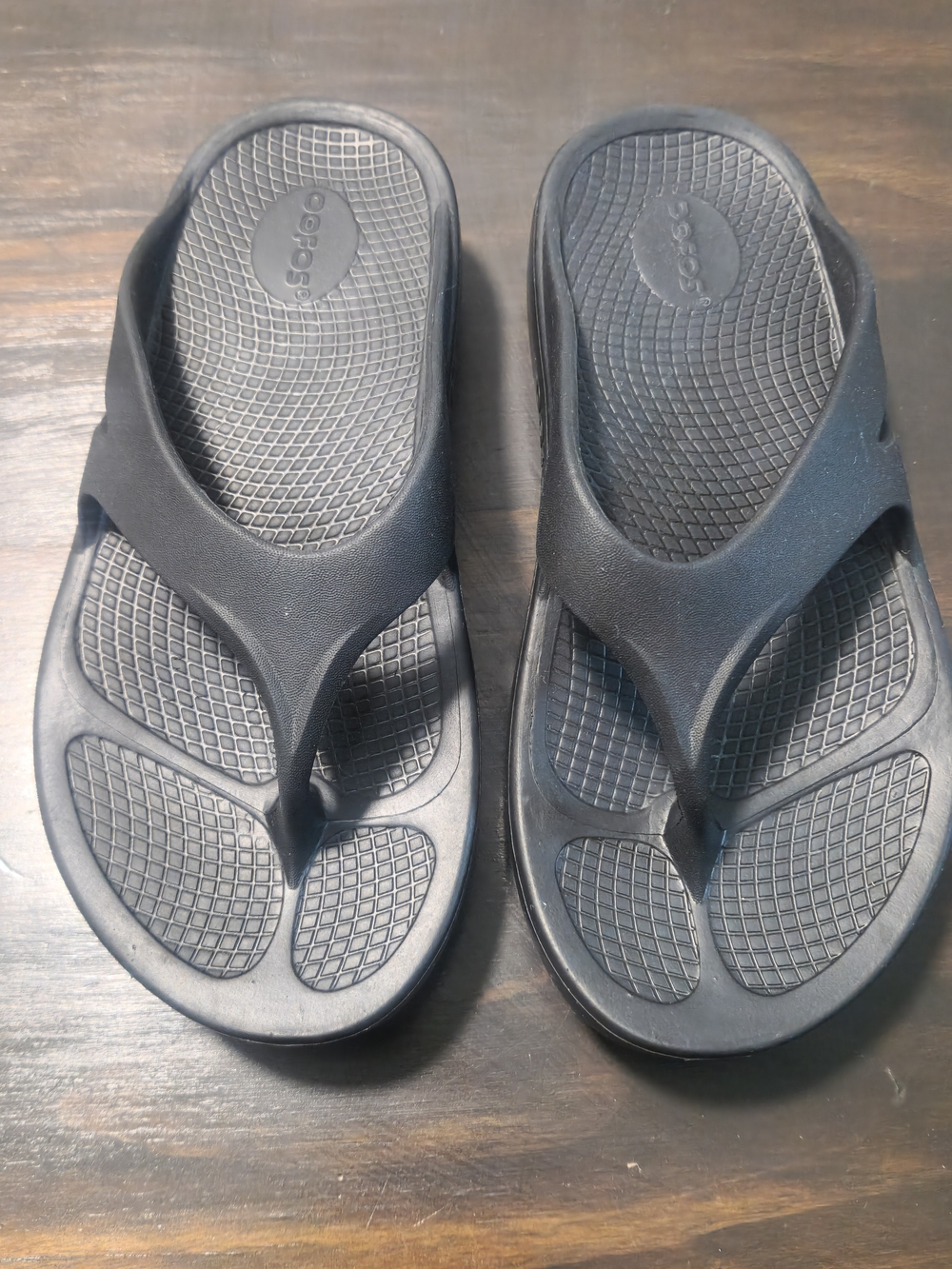 OOFOS OOriginal Recovery Flip Flop Thong Sandals Black Women's Size 7 - Picture 2 of 9